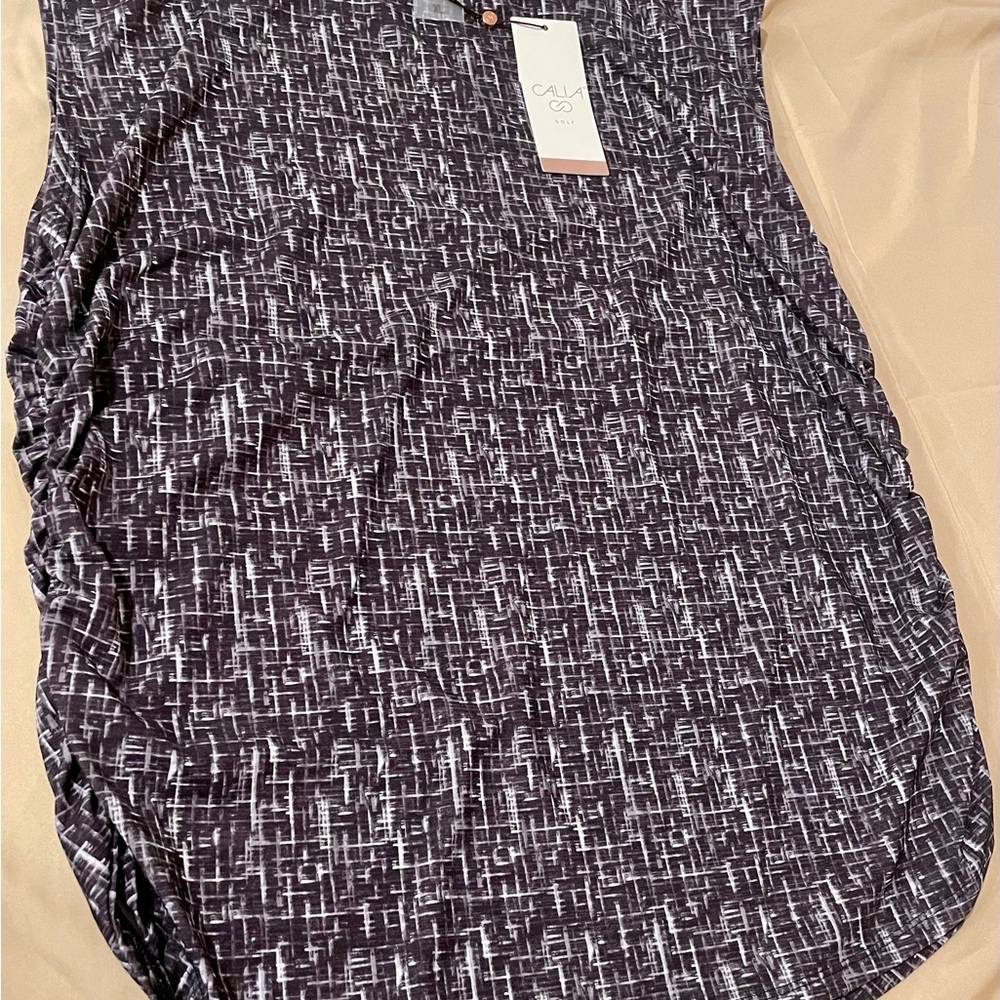CALIA by Carrie Underwood Black and White Tank Top with Modern Design